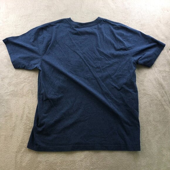 Carhartt Mens Work T-Shirt Laarge Loose Fit Logo Graphic Tee Short Sleeve Blue - Picture 8 of 8